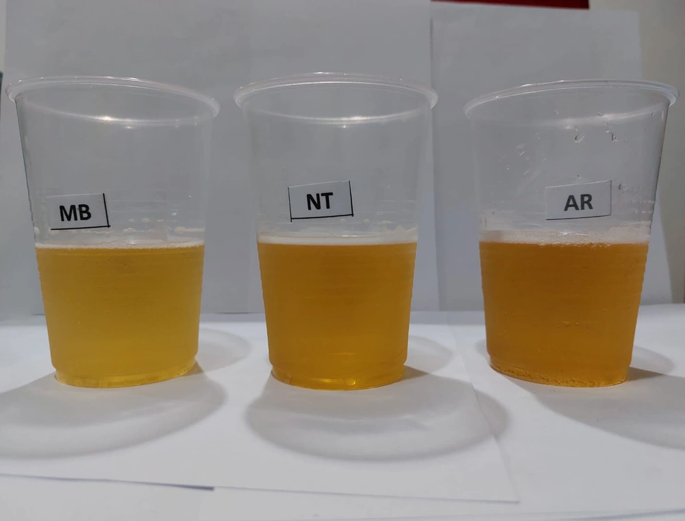 Market Research in Central America Three sample cups with identifying labels on an evaluation table